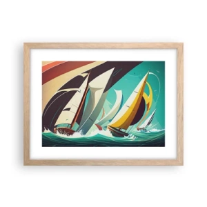 Póster en marco roble claro - Afrontar los elementos - 40x30 cm
