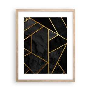 Póster en marco roble claro - Oscuridad y brillo - 40x50 cm