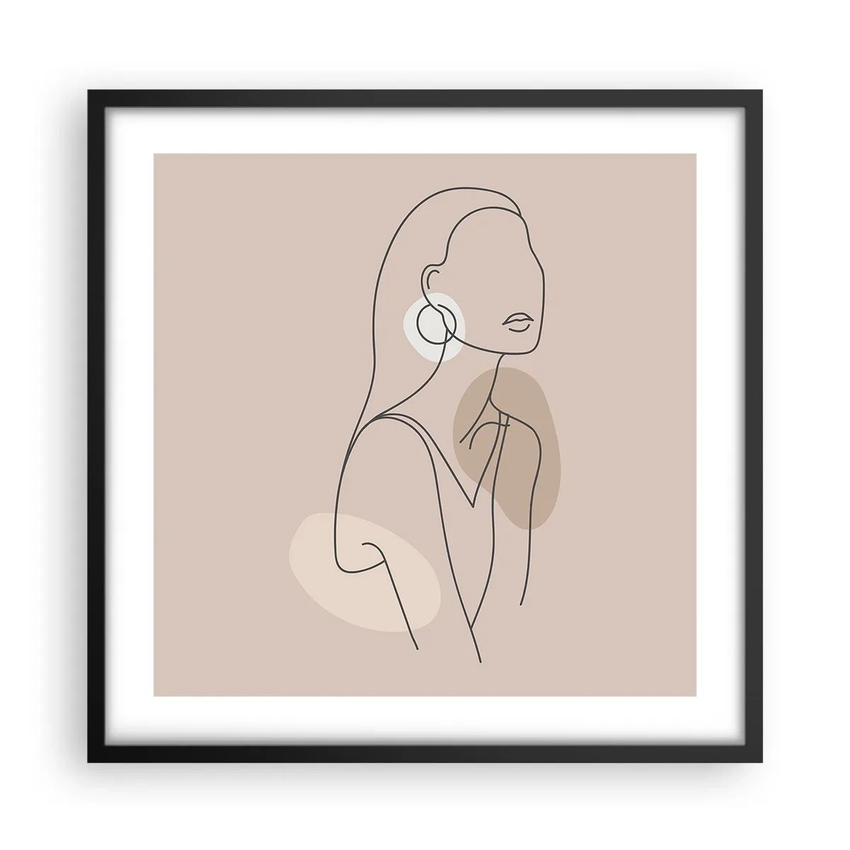 Póster en marco negro - Un icono de la inocencia - 50x50 cm