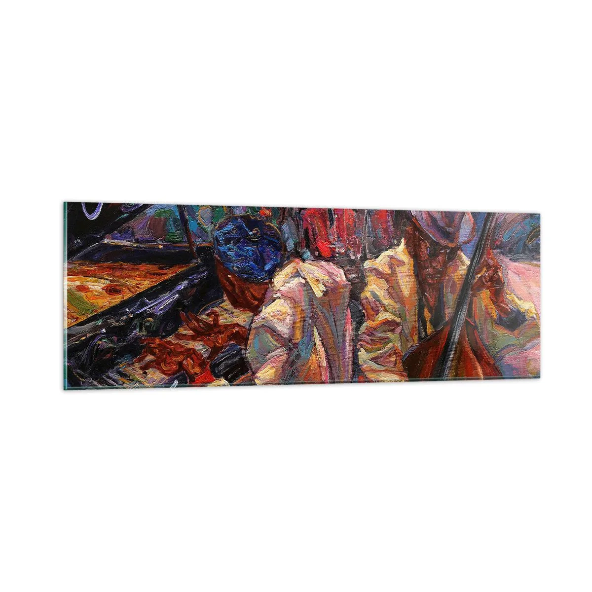 Cuadro sobre vidrio - Impresiones sobre Vidrio - En un ritmo mágico - 90x30 cm