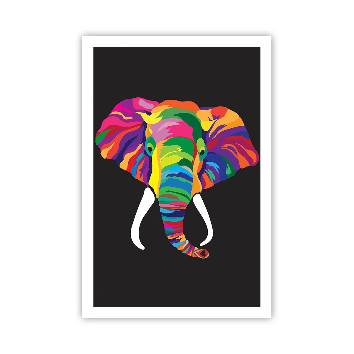 Póster - El elefante al que le gustaba bañarse en el arco iris - 61x91 cm