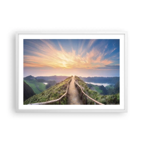 Póster en marco blanco - Cerca del cielo - 70x50 cm