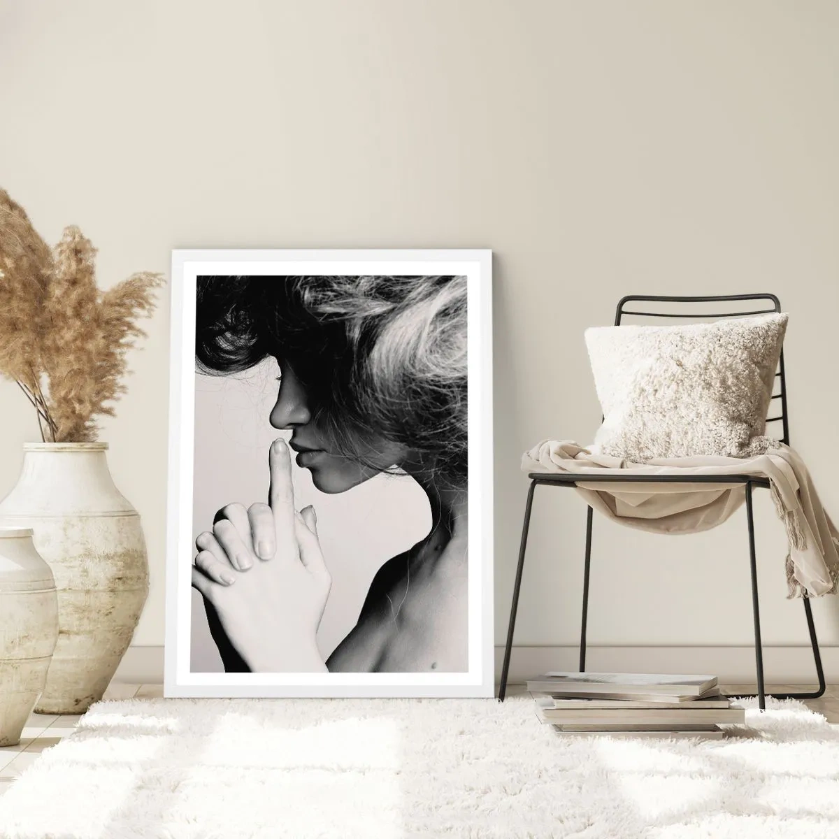 Póster en marco blanco - Escucharme a mí misma - 70x100 cm