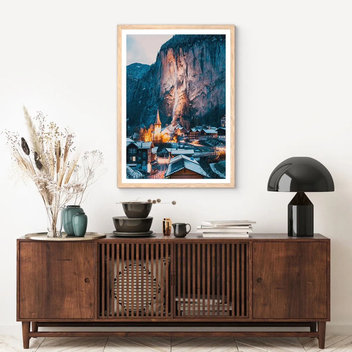 Póster en marco roble claro - El espíritu luminoso del invierno - 61x91 cm