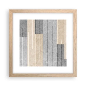 Póster en marco roble claro - Composición: sostener la vertical - 30x30 cm