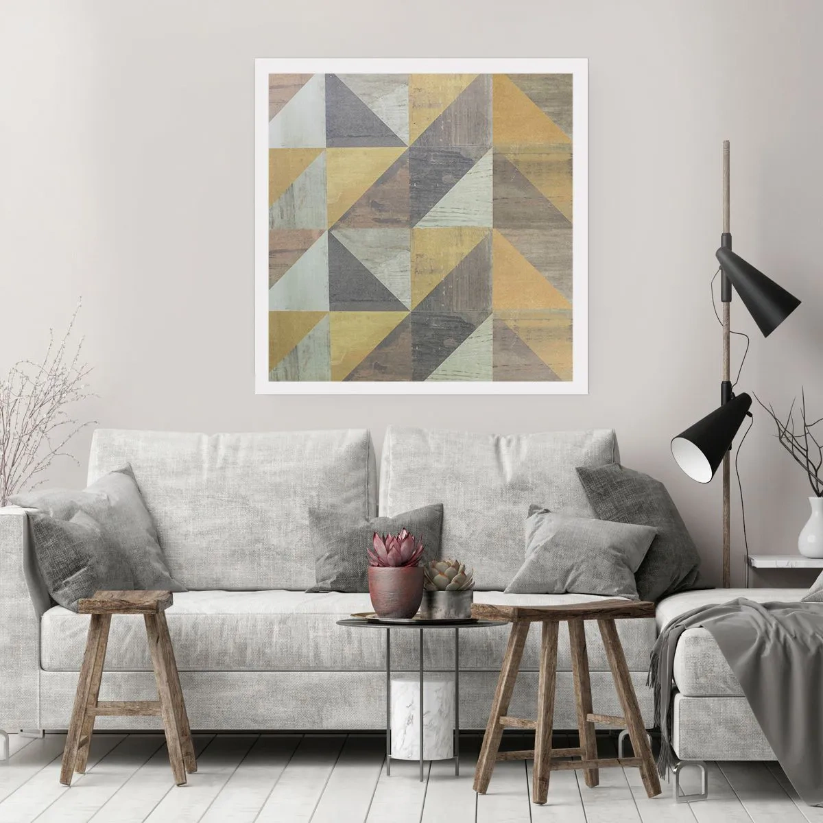 Póster - El arte de los triángulos - 30x30 cm