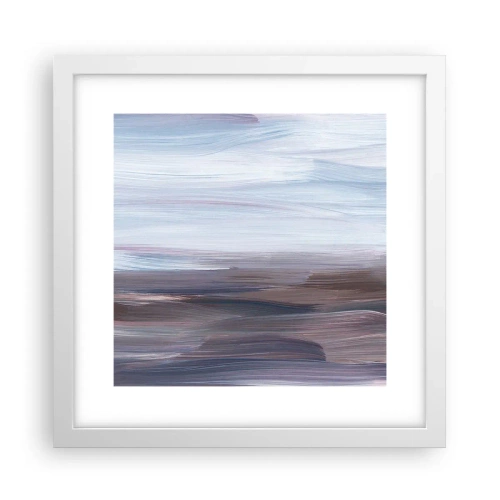 Póster en marco blanco - Elementos: agua - 30x30 cm