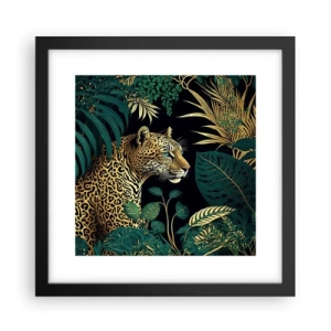 Póster en marco negro - El anfitrión en la jungla - 30x30 cm