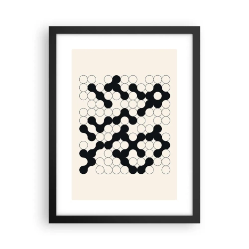Póster en marco negro - Juego chino - una variación - 30x40 cm
