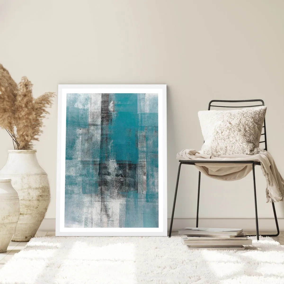 Póster en marco blanco - Agua y aire - 40x50 cm