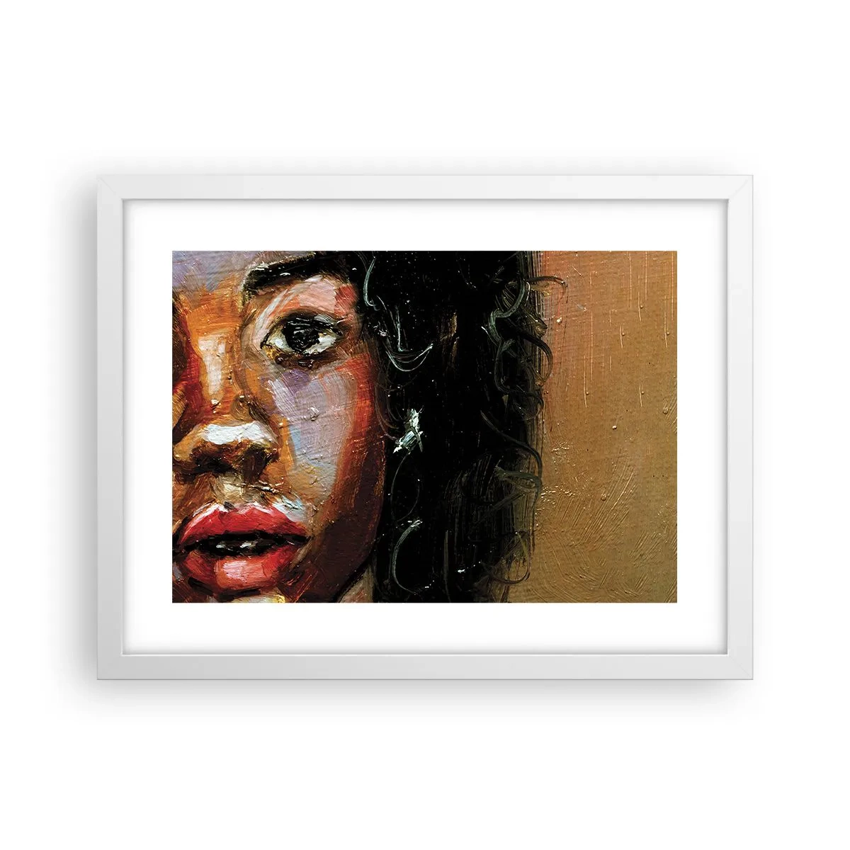 Póster en marco blanco - La mitad de mi ser - 40x30 cm