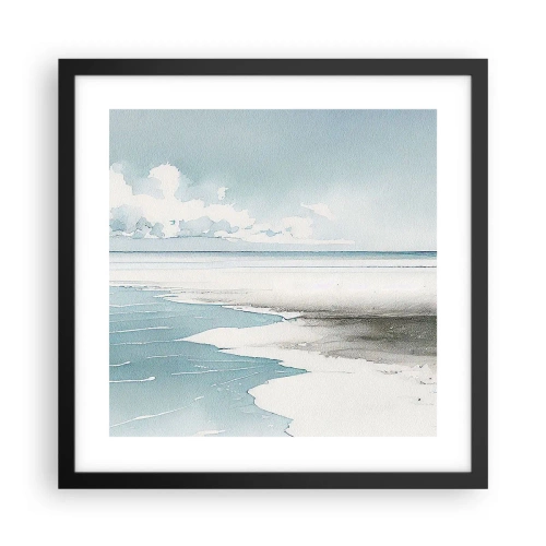 Póster en marco negro - Suave marea otoñal - 40x40 cm