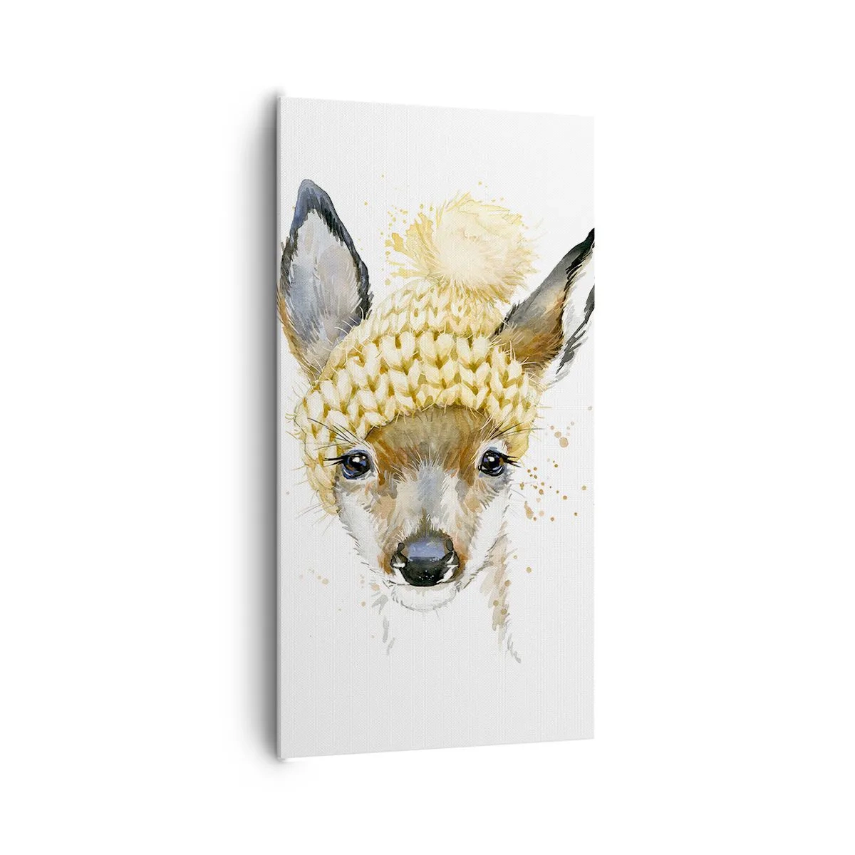 Cuadro sobre lienzo - Impresión de Imagen - Para el invierno en un bosque nevado - 65x120 cm