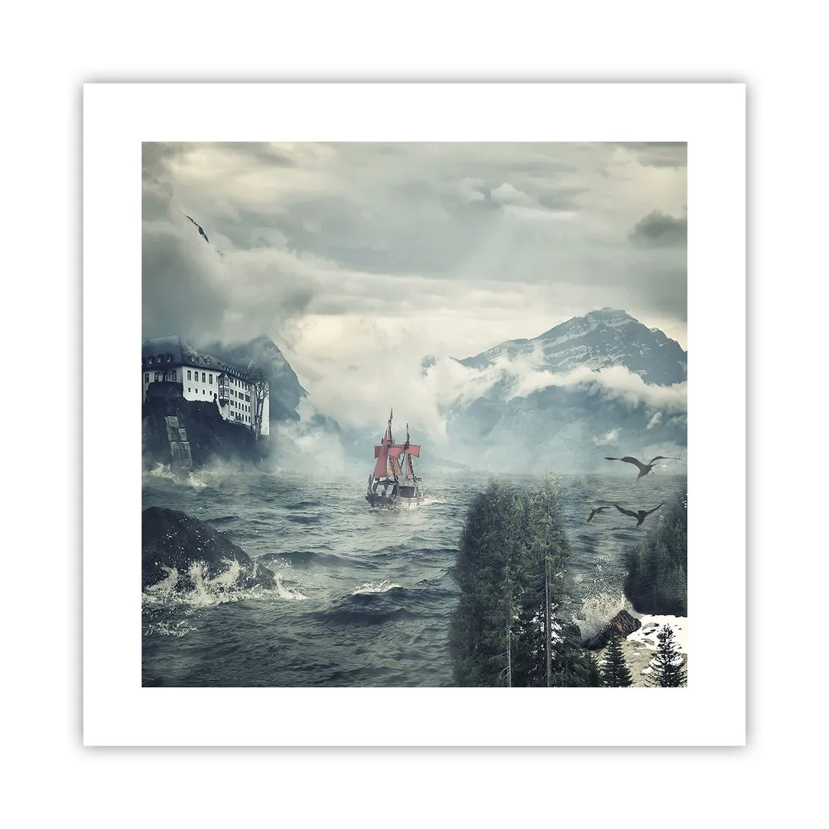 Póster - En aguas mágicas - 40x40 cm