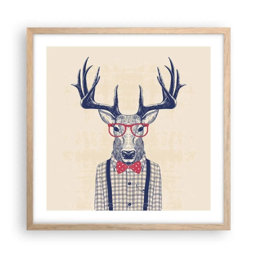 Póster en marco roble claro - Una extravagancia lúdica - 50x50 cm