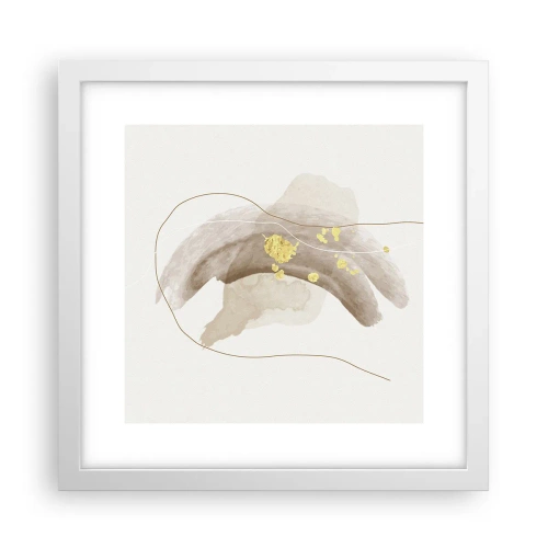 Póster en marco blanco - Encontrado en el espacio - 30x30 cm