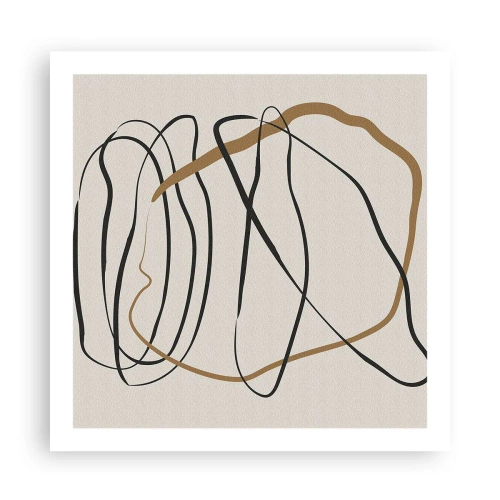 Póster - Composición: danza lineal - 60x60 cm