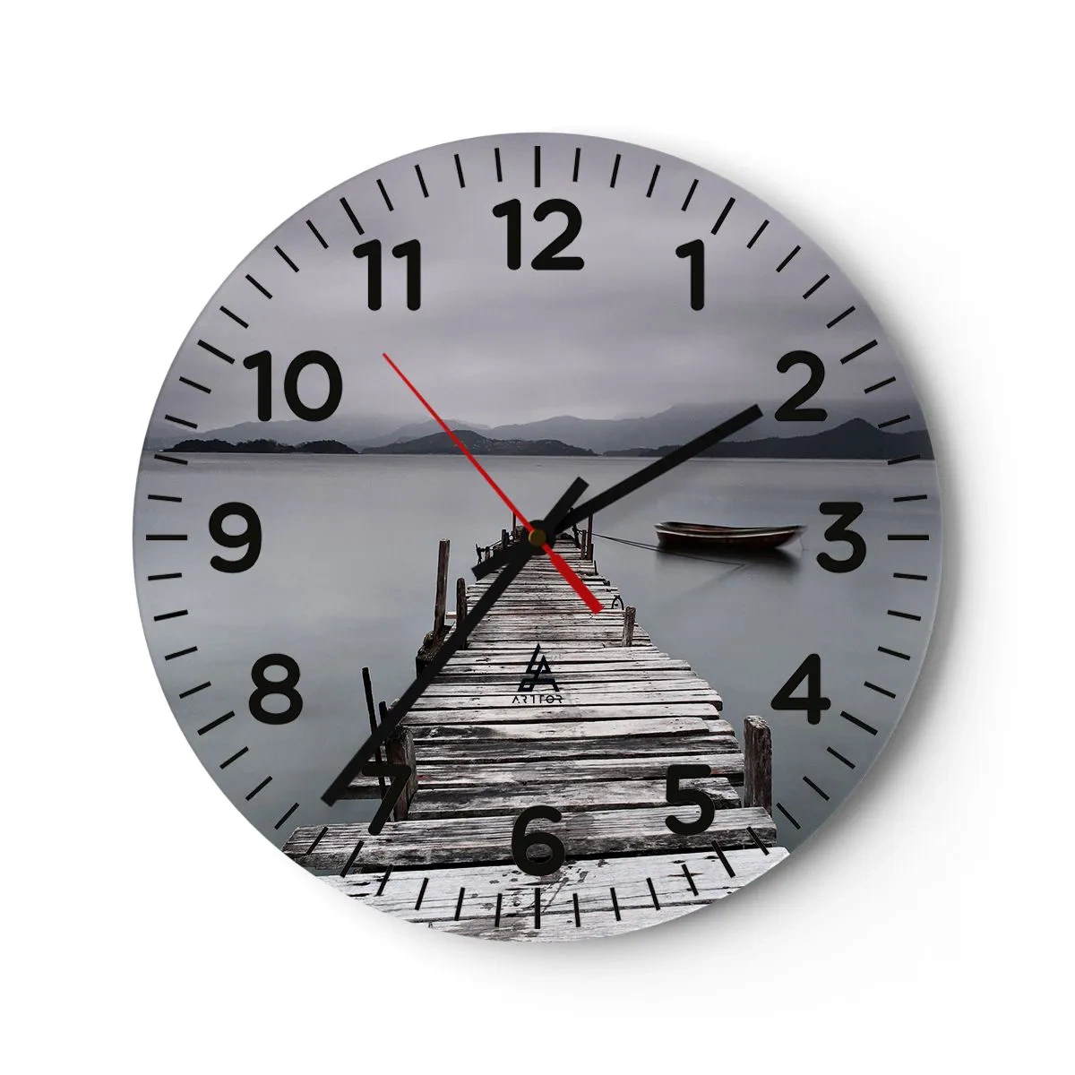 Reloj de pared - Reloj de vidrio - Mañana partimos - 30x30 cm