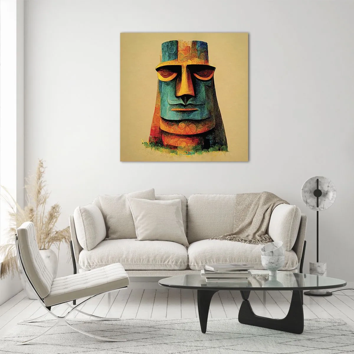 Cuadro sobre vidrio - Impresiones sobre Vidrio - Escultural, pero simpática - 50x50 cm