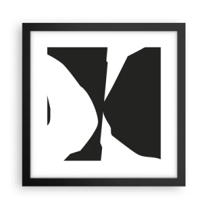 Póster en marco negro - Positivo-negativo - 30x30 cm