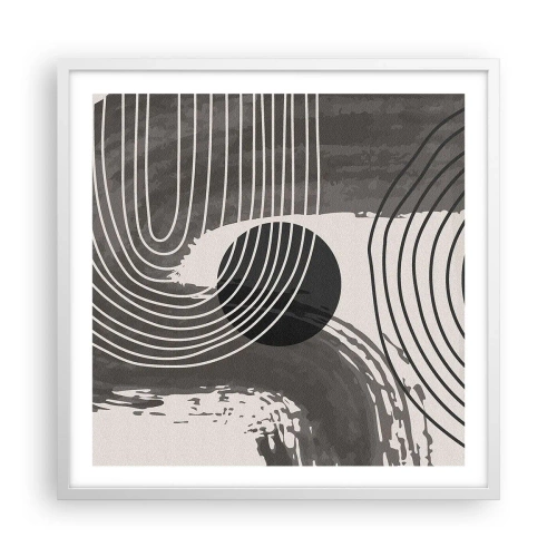 Póster en marco blanco - La victoria del óvalo - 60x60 cm