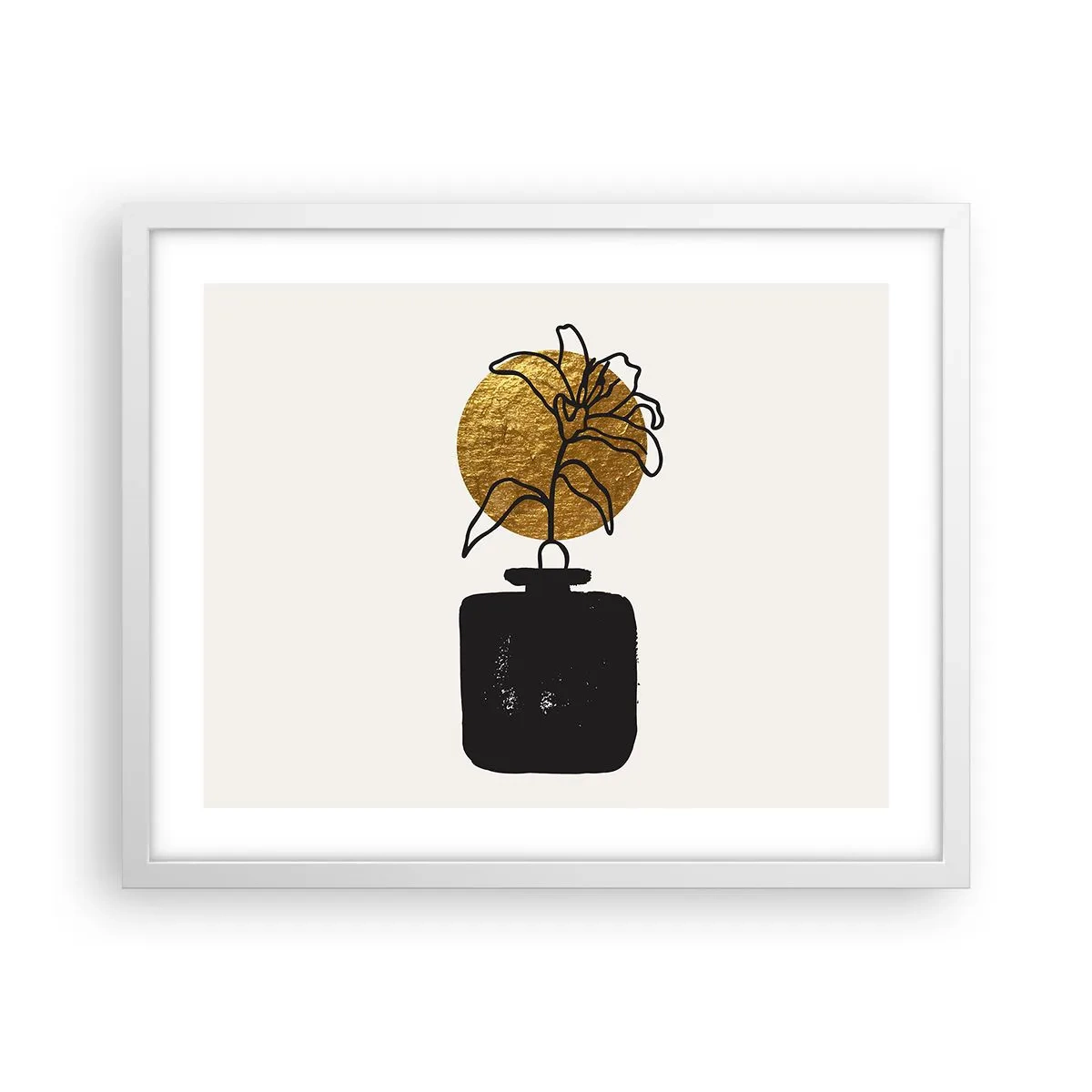 Póster en marco blanco - Belleza en equilibrio - 50x40 cm