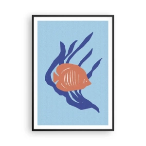 Póster en marco negro - Habitante de las aguas coralinas - 70x100 cm