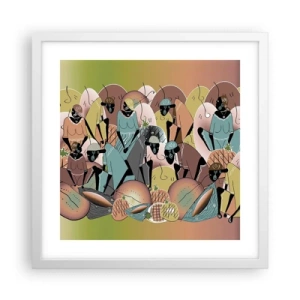 Póster en marco blanco - Se avecina una gran celebración - 40x40 cm