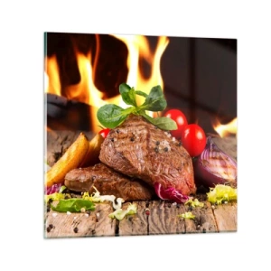 Cuadro sobre vidrio - Impresiones sobre Vidrio - Embrujo de fuego - 70x70 cm