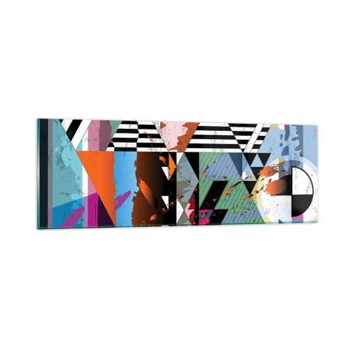 Cuadro sobre vidrio - Impresiones sobre Vidrio - Geométrico y orgánico - 90x30 cm