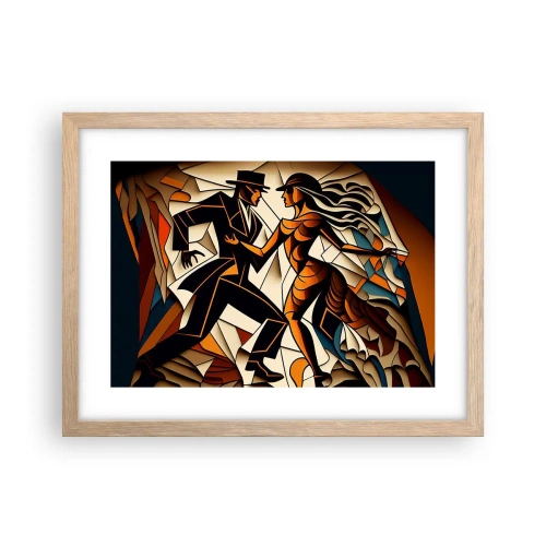 Póster en marco roble claro - Danza de pasión - 40x30 cm