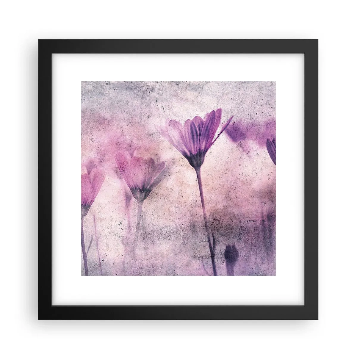 Póster en marco negro - Sueño de flores - 30x30 cm