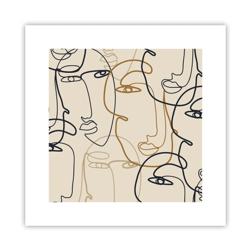 Póster - Retrato multiplicado - 30x30 cm