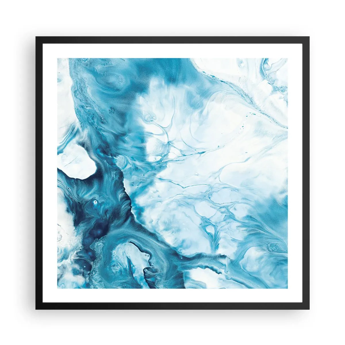 Póster en marco negro - Un concierto azul - 60x60 cm