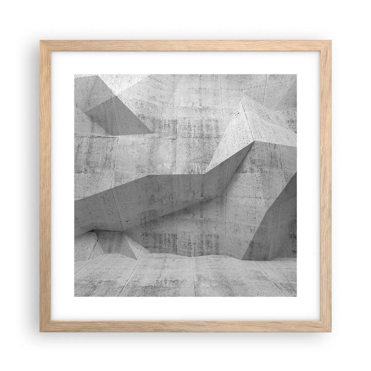 Póster en marco roble claro - Un verdadero desafío - 40x40 cm