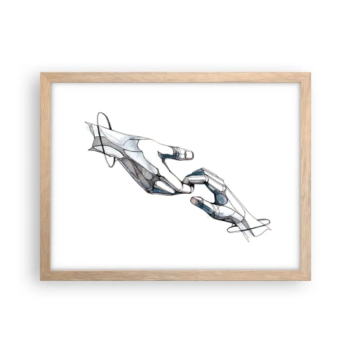 Póster en marco roble claro - Un buen gesto - 40x30 cm