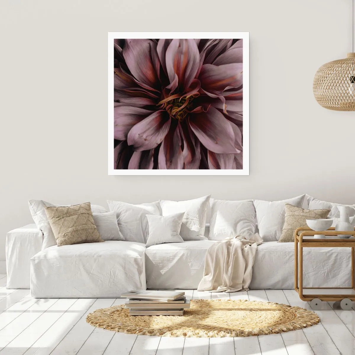 Póster - Corazón floral - 40x40 cm