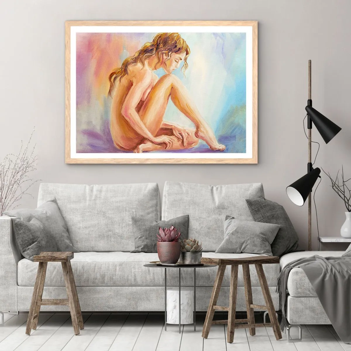 Póster en marco roble claro - Acto de juventud - 70x50 cm