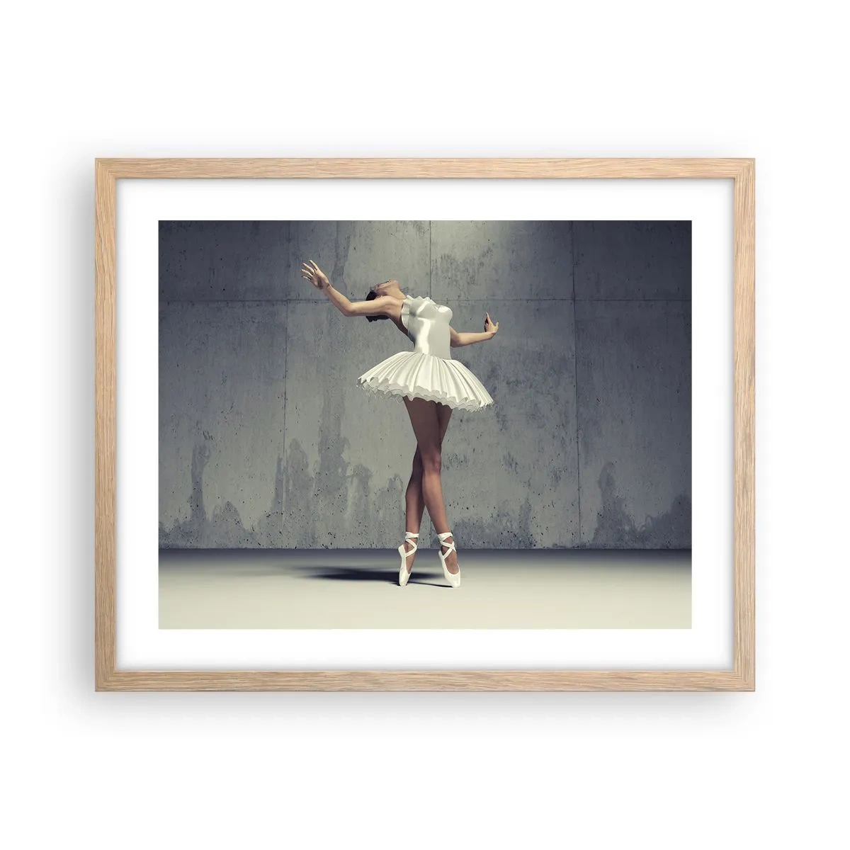 Póster en marco roble claro - Ligero como un pájaro - 50x40 cm