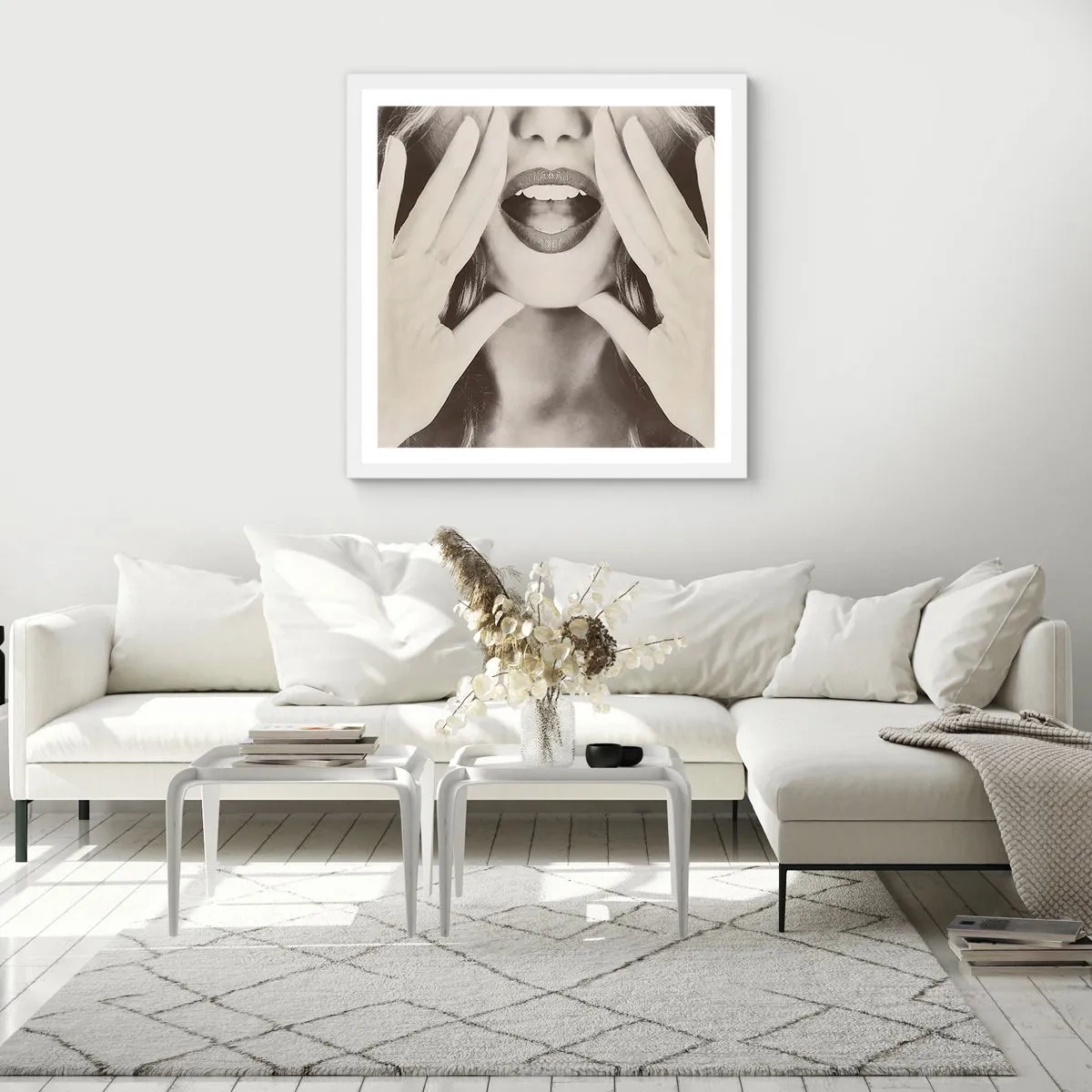Póster en marco blanco - ¡Ya estoy en camino! - 60x60 cm