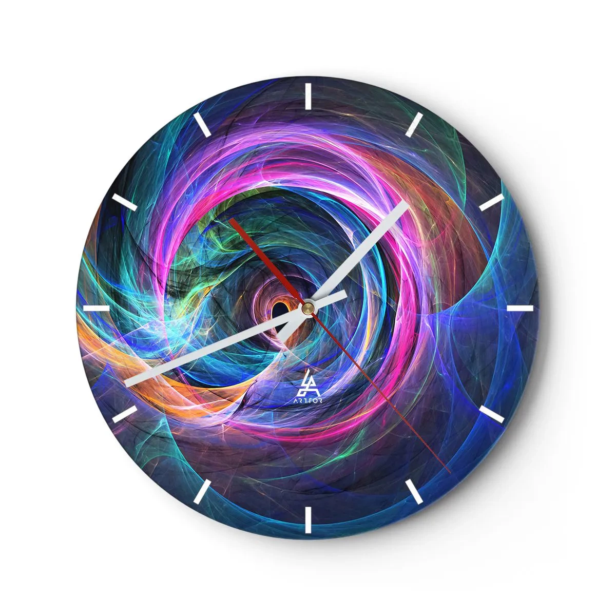 Reloj de pared - Reloj de vidrio - ¿Dónde me llevarás? - 40x40 cm
