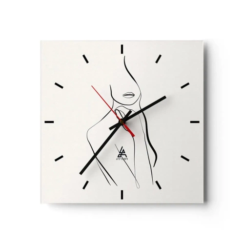 Reloj de pared - Reloj de vidrio - Una ola de melancolía - 40x40 cm
