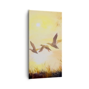 Cuadro sobre lienzo - Impresión de Imagen - El comienzo de un largo viaje - 65x120 cm