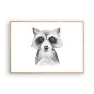 Póster en marco roble claro - Un momento para la emoción - 100x70 cm