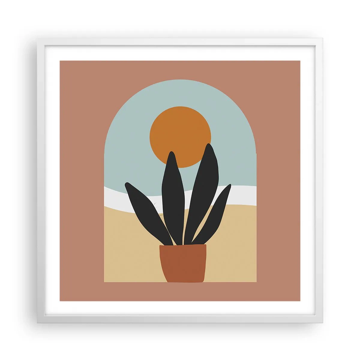 Póster en marco blanco - Pequeñas alegrías - 60x60 cm