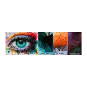 Muestra de fotomural autoadhesivo Deluxe Sticker - El brillo cristalino de los ojos - Abstracción, Ojo, Gráficos - 100x30 cm