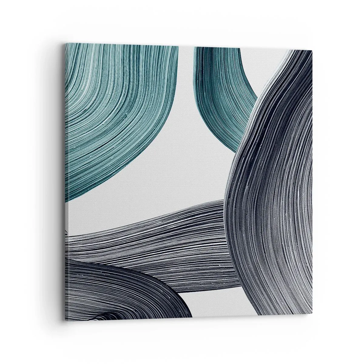 Cuadro sobre lienzo - Impresión de Imagen - Senderos esmeralda y negro - 70x70 cm