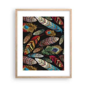 Póster en marco roble claro - Carnaval de las aves - 40x50 cm