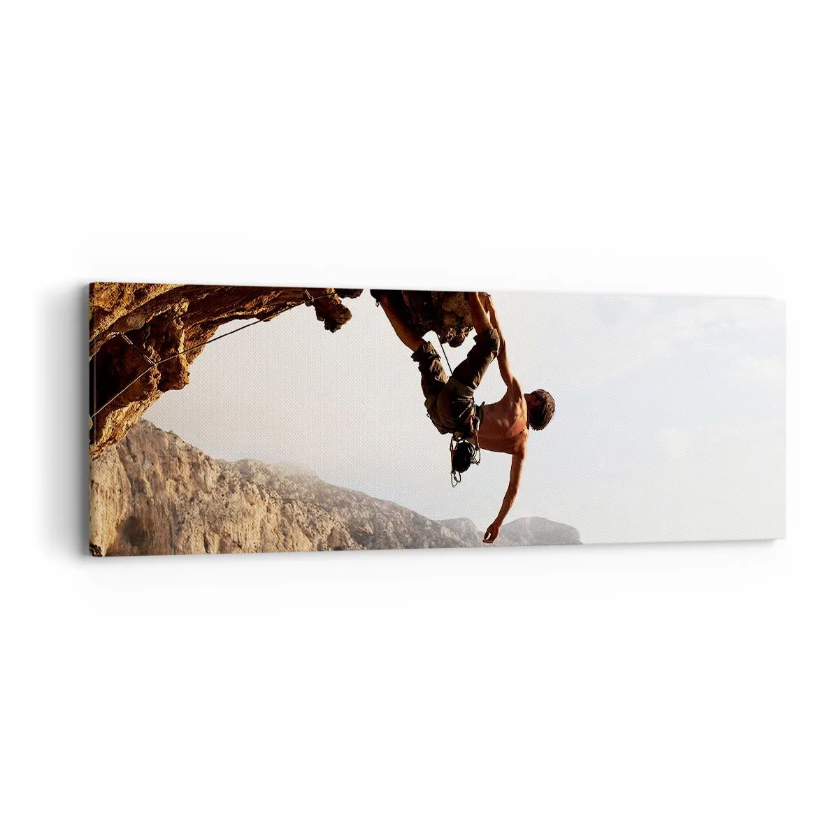 Cuadro sobre lienzo - Impresión de Imagen - Un mundo en la roca - 90x30 cm
