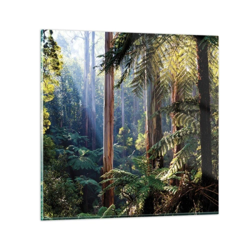 Cuadro sobre vidrio - Impresiones sobre Vidrio - Un cuento de hadas del bosque - 30x30 cm